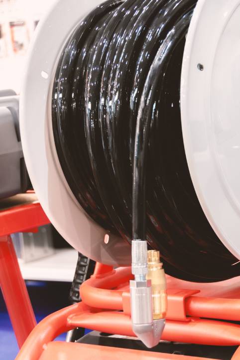 Professional technician working outdoors